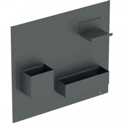 Tableau magnétique salle de bain Geberit gris velouté avec boîtes de rangement aimantées gris velouté - Geberit