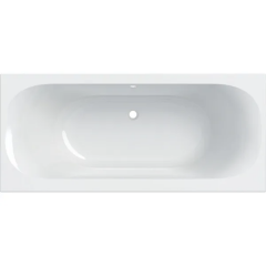 Baignoire acrylique sanitaire rectangulaire Geberit SOANA Duo 180x80cm à bandeau fin, avec pieds - Geberit