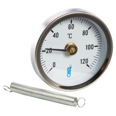Thermomètre applique à ressort 0 à120°C - Ø63 - Thermador