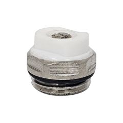 Bouchon purgeur orientable carré 5 mm + joint torique nickelé 1/2" (15/21) - Somatherm
