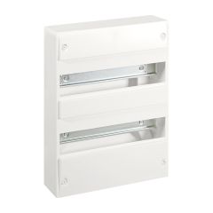 Coffret d'intérieur 26 modules - 2 rangées - avec bornier Phase, Neutre, Terre - 355x250x90mm - Eur'Ohm