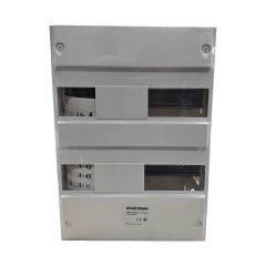 Coffret d'intérieur 26 modules - 2 rangées - avec bornier Phase, Neutre, Terre - 355x250x90mm - Eur'Ohm