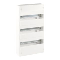 Coffret d'intérieur 39 modules - 3 rangées - avec bornier Phase, Neutre, Terre - 480x250x90mm - Eur'Ohm
