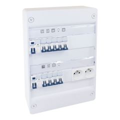 Tableau électrique monté, câblé et évolutif - 2 rangées - pour logement T1 ou T2 - Eur'Ohm