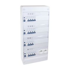 Tableau électrique monté, câblé et évolutif - 4 rangées - pour logement T4 ou T5 - Eur'Ohm