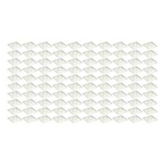 100 Embases adhésives pour colliers de câblage 4,4 mm max - Blanche - Eur'Ohm