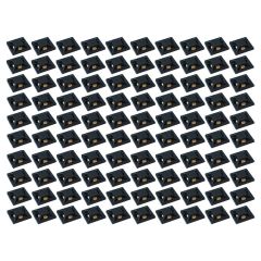 100 Embases adhésives pour colliers de câblage 4,4 mm max - noire - Eur'Ohm