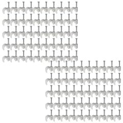 Boîte de 100 attaches pontets Ø18 pour tubes IRL et câbles - Gris - Eur'ohm
