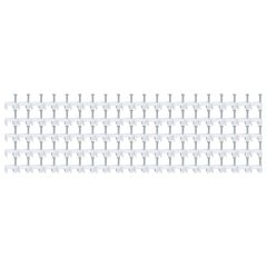 Boîte de 100 attaches pontets pour câble méplat 2x0,5mm² ou 2x0,75mm² - Blanc - Eur'Ohm