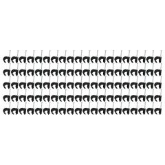 Boîte de 100 attaches pontets multi-diamètres de Ø16 à Ø19 pour tubes IRL et câbles - Noir - Eur'Ohm