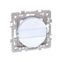 Poussoir à fermeture avec porte-étiquette - SQUARE blanc - Eur'Ohm