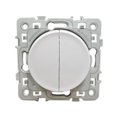 Double va et vient - SQUARE blanc - Eur'Ohm
