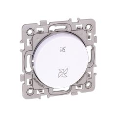 Poussoir commande VMC hygroréglable (contact NF) - SQUARE blanc - Eur'Ohm