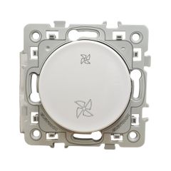 Poussoir commande VMC hygroréglable (contact NF) - SQUARE blanc - Eur'Ohm