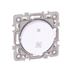 Commande VMC 2 vitesses NF - SQUARE blanc - Eur'Ohm