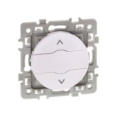 Interrupteur volet roulant 3 positions montée/descente/stop - SQUARE blanc - Eur'Ohm