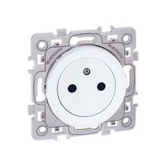 Prise 2P+T 16A affleurante NF - SQUARE blanc - Eur'Ohm