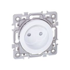 Prise 2P 16A NF - SQUARE blanc - Eur'Ohm