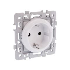 Prise 2P+T 16A Schuko - standard allemand - SQUARE blanc - Eur'Ohm
