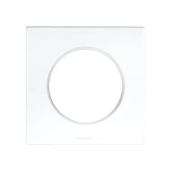Plaque de finition 1 poste - SQUARE Blanc brillant nacré - Eur'Ohm