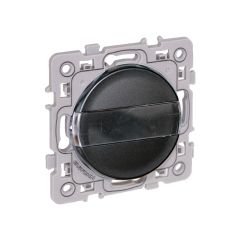 Poussoir à fermeture avec porte-étiquette - SQUARE Anthracite - Eur'Ohm