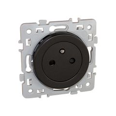 Prise 2P+T 16A affleurante NF - SQUARE Anthracite - Eur'Ohm