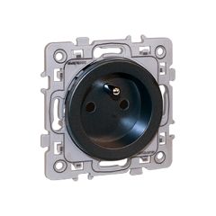 Prise 2P+T 16A NF - SQUARE Anthracite - Eur'Ohm