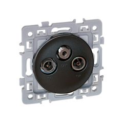 Prise TV-FM-SAT - SQUARE Anthracite - Eur'Ohm