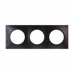 Plaque de finition 3 postes - SQUARE Anthracite - Eur'Ohm