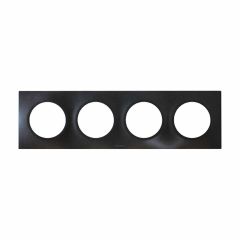Plaque de finition 4 postes - SQUARE Anthracite - Eur'Ohm
