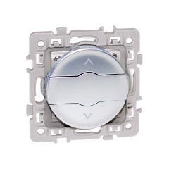 Interrupteur volet roulant 3 positions montée/descente/stop - SQUARE Silver - Eur'Ohm
