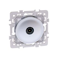 Prise TV simple - SQUARE Silver - Eur'Ohm