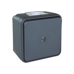 Bouton poussoir lumineux complet - étanche IP55 - OXXO Gris - Eur'Ohm