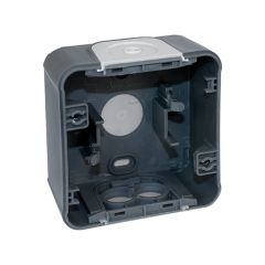 Boîte 1 poste en saillie - étanche IP44 - OXXO Gris - Eur'Ohm