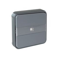 Bouton poussoir lumineux complet encastré avec porte-étiquette - étanche IP55 - OXXO Gris - Eur'Ohm
