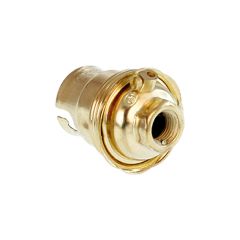 Douille B22 simple bague acier laitonné - Eur'Ohm