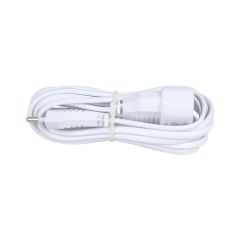 Rallonge 6 A - 2 m - blanc - Eur'Ohm