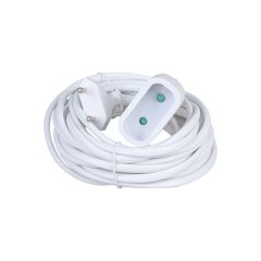 Rallonge 6 A - 5 m - blanc - Eur'Ohm