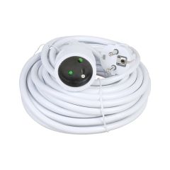 Rallonge 10/16A - 10m - blanc - Eur'Ohm