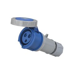 Prise industrielle mobile droite IP67 - 2P+T - 32A - 230V AC - Eur'Ohm