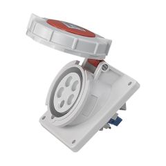 Socle de prise industrielle à encastrer à 20° IP67 - 3P+N+T - 16A - 400V AC - Eur'Ohm