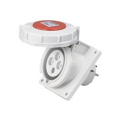 Socle de prise industrielle à encastrer à 20° IP67 - 3P+T - 32A - 400V AC - Eur'Ohm