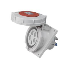 Socle de prise industrielle à encastrer à 20° IP67 - 3P+N+T - 32A - 400V AC - Eur'Ohm