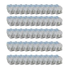 Boîte de 50 bornes 2P pour fils souples et rigides  0,2 à 6 mm² - Eur'Ohm