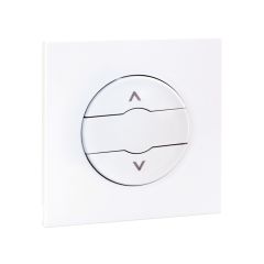 Commande de volet roulant complet avec griffes et plaque - SQUARE EASY blanc - Eur'Ohm