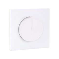 Double va et vient complet avec griffes et plaque - SQUARE EASY blanc - Eur'Ohm
