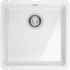 Évier de cuisine Kubus Fraceram KXK 110-41 blanc - 445 x 454 mm - sous-meuble 50 cm - vidage manuel - Franke