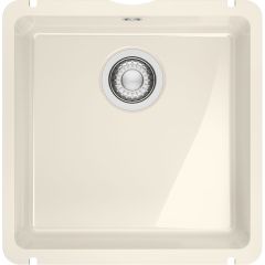 Évier de cuisine Kubus Fraceram KXK 110-41 vanilla - 445 x 454 mm - sous-meuble 50 cm - vidage manuel - Franke