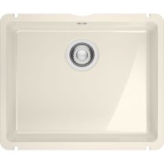 Évier de cuisine Kubus Fraceram KXK 110-51 vanilla - 545 x 454 mm - sous-meuble 60 cm - vidage manuel - Franke