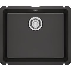 Évier de cuisine Kubus Fraceram KXK 110-51 anthracite - 545 x 454 mm - sous-meuble 60 cm - vidage manuel - Franke